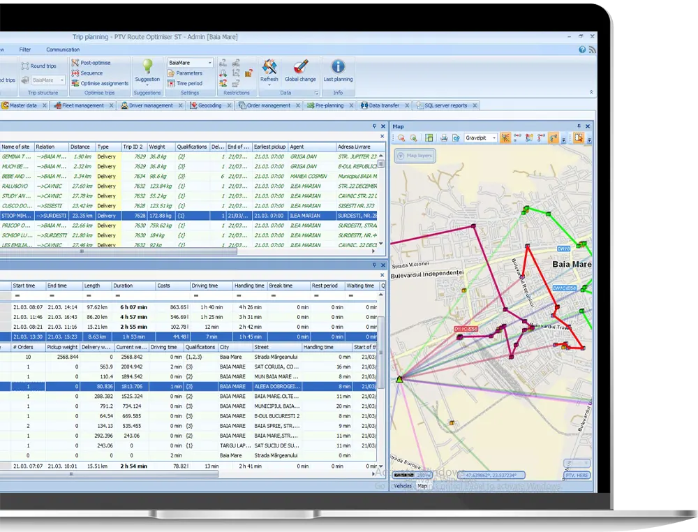 TMS – transport route planning & optimization system