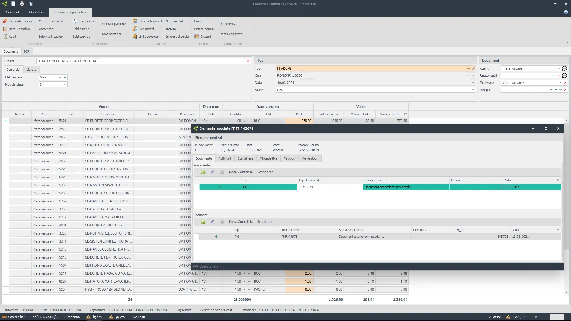 Accounting in SeniorERP