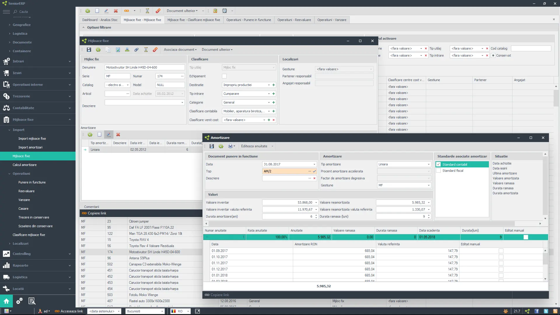 Mijloace fixe contabilitate – SeniorERP