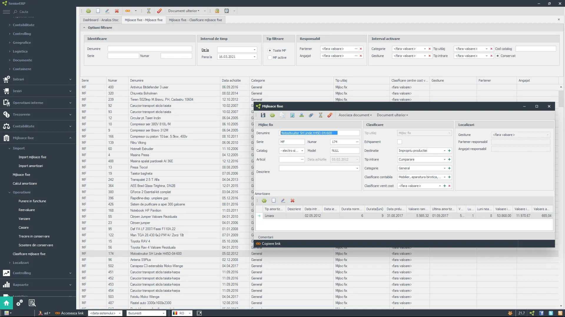 Mijloace fixe contabilitate – SeniorERP