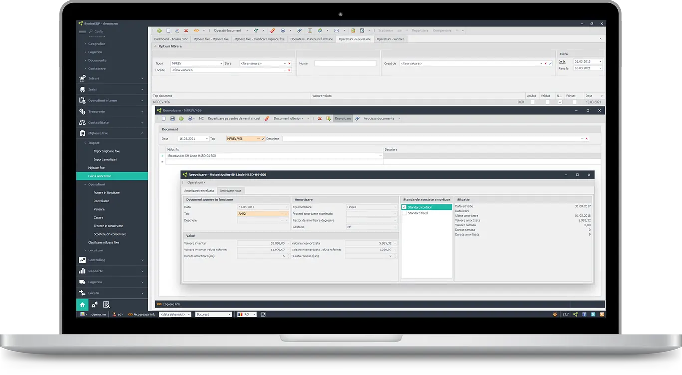 reevaluarea mijloacelor fixe – soft contabilitate ERP