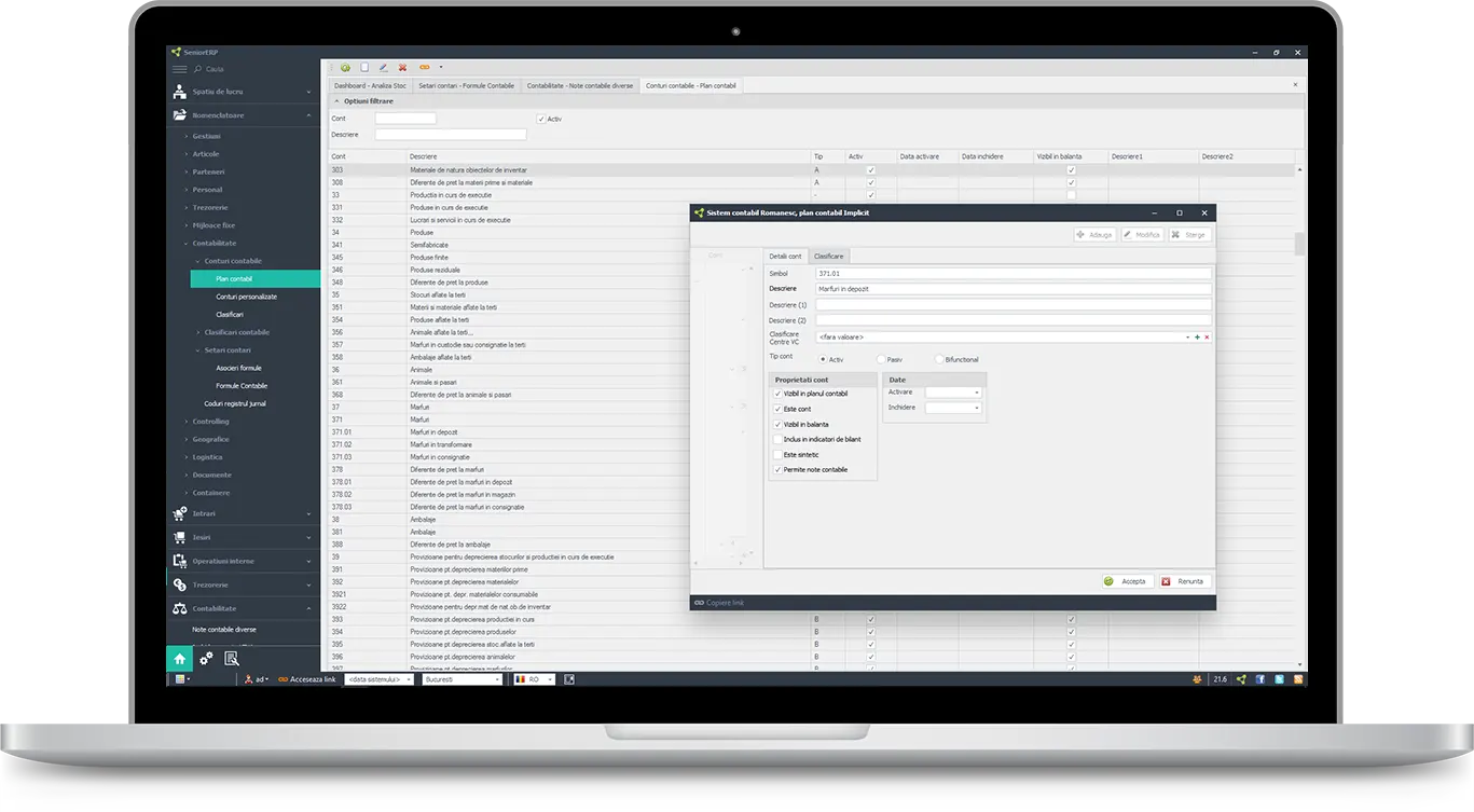 sistem ERP contabilitate - program de contabilitate