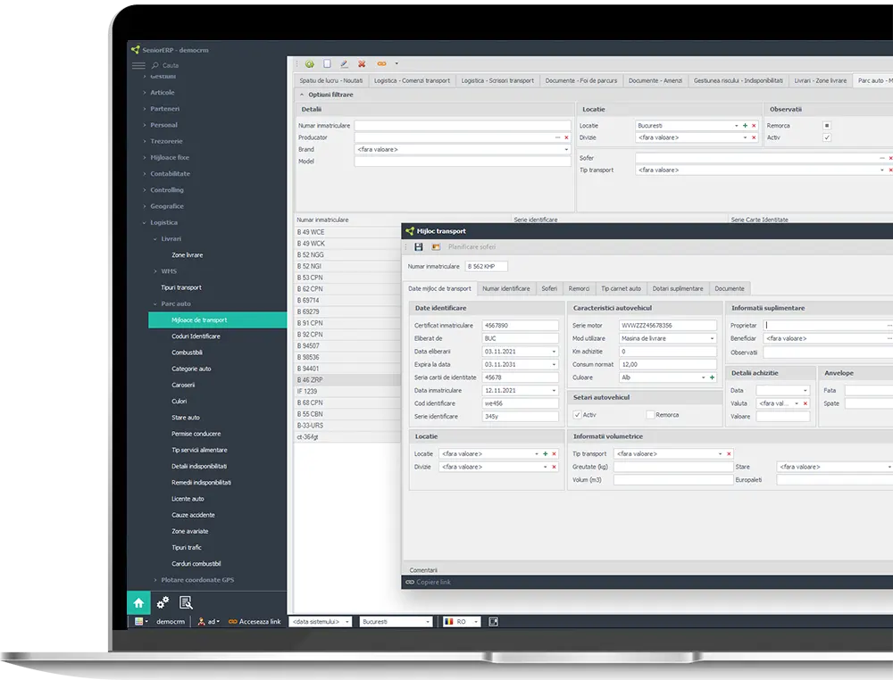 sistem software ERP – pentru transport, logistica