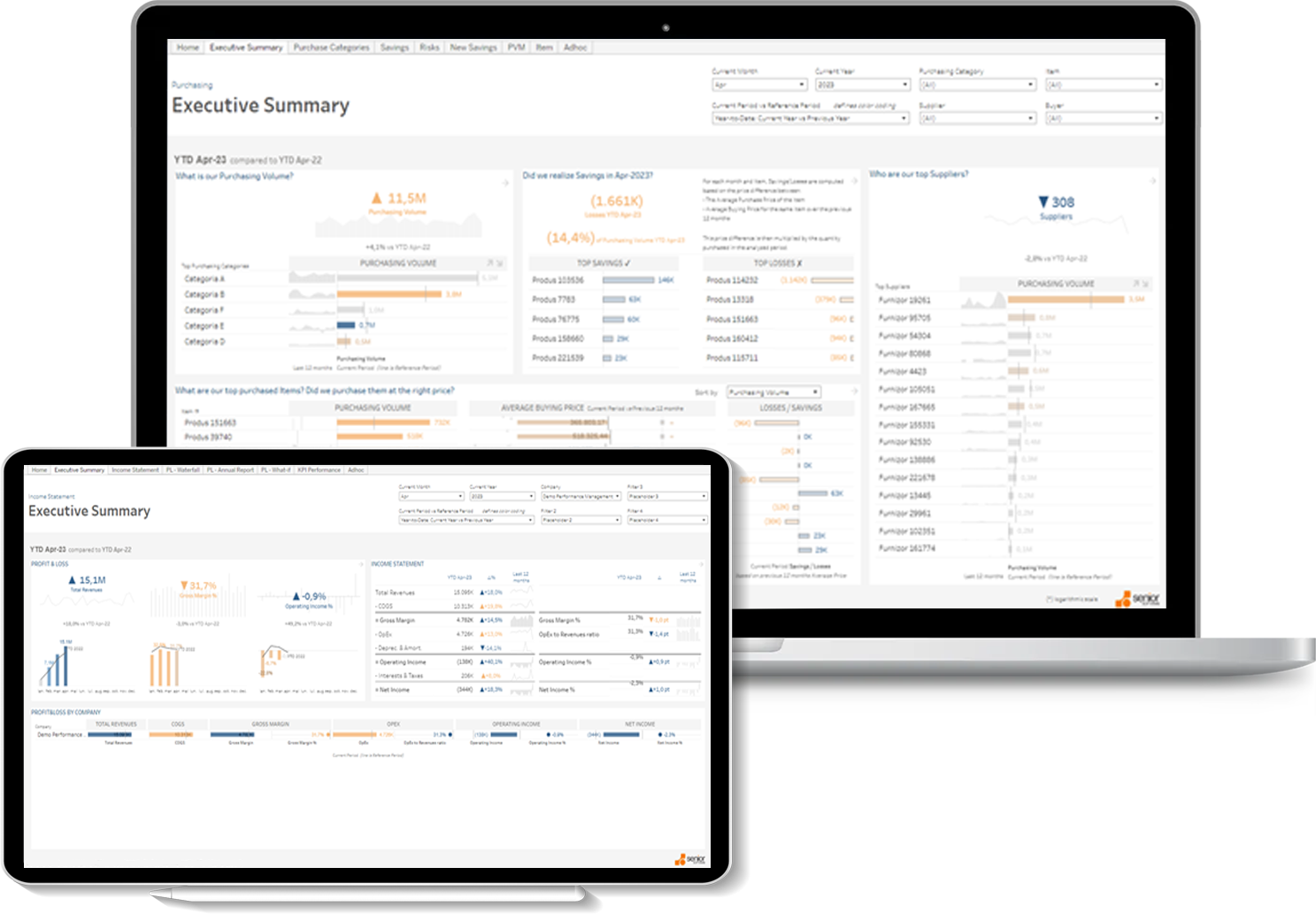 spm pentru managementul performantei - dashboarduri analiza financiara achizitii 2023